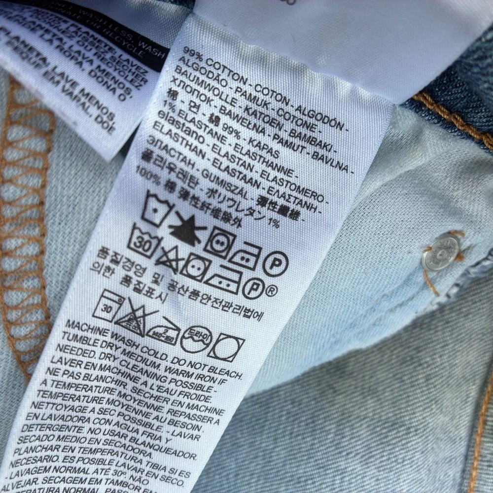 Levis 505 Regular Fit Straight Leg Jeans Mens 38x30 Blue Medium Wash Denim Pants